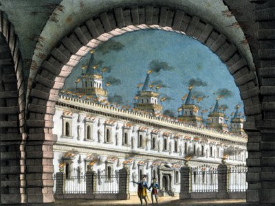 Scenografie van Sanquirico voor de opera 