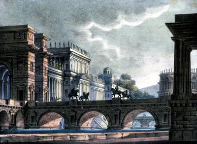 Scenografie van Sanquirico voor de opera L