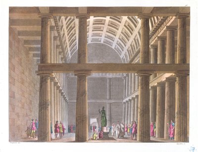 Het Interieur van het Parthenon, illustratie uit 