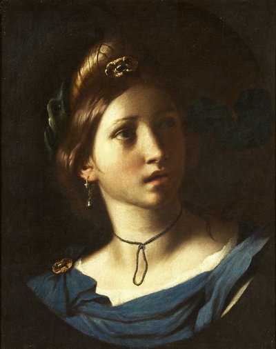 Portret van een Jonge Vrouw door Alessandro Turchi