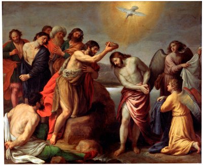 De Doop van Christus, late 16e of 17e eeuw door Alessandro Turchi
