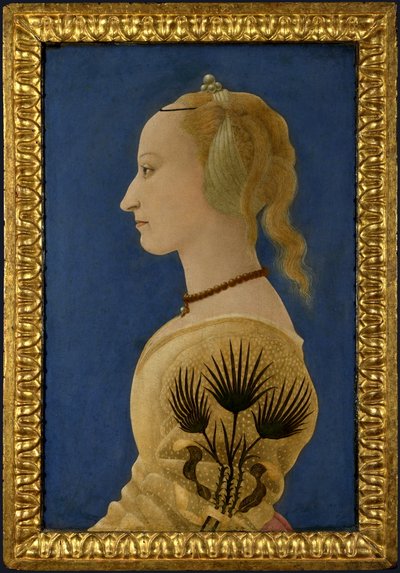 Portret van een dame door Alesso Baldovinetti