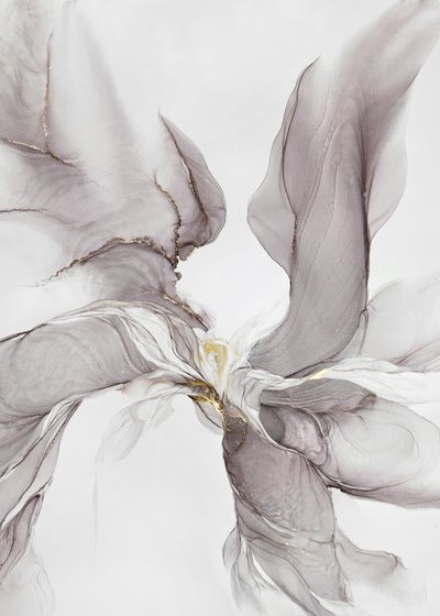 Etherische grijs-gouden stroom door Alevtina Shelest