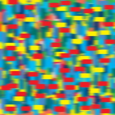 Horizontaal pointillisme blauw, 2019 door Alex Caminker