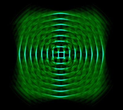 Optisch geometrisch in groen door Alex Caminker