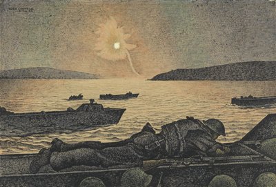 Een Duitse fakkel gaat af door Alex Colville