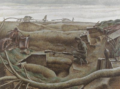 Nijmeegse Salient, december 1944 (olieverf op doek) door Alex Colville
