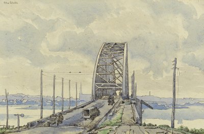 The Nijmegen Bridge, Holland door Alex Colville
