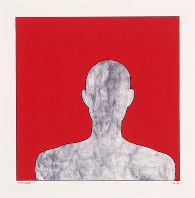 Pelgrim op rood door Alex Dunn