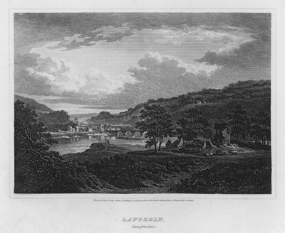 Langholm, Dumfriesshire door Alexander (after) Nasmyth