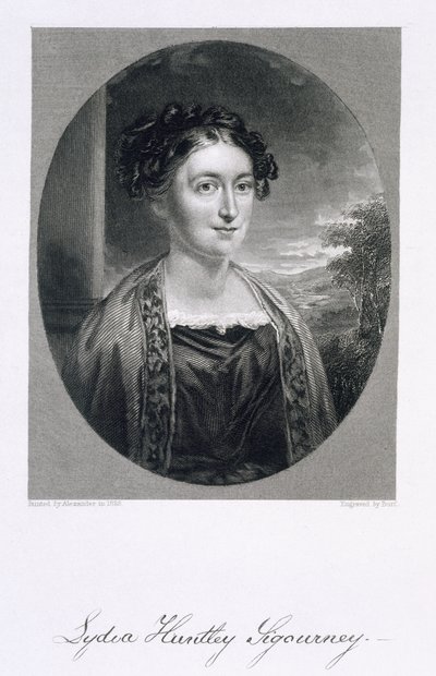 Lydia Huntley Sigourney (1791-1865), gegraveerd door Burt door Alexander
