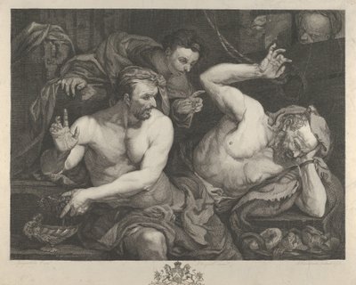 Jozef die de dromen van de hoofdbutler en bakker van de farao uitlegt door Alexander Bannerman
