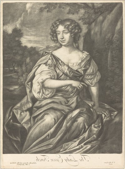 Lady Essex Finch door Alexander Browne after Sir Peter Lely