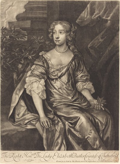 De Hoogedelgeboren Vrouwe Elizabeth Butler, Gravin van Chesterfield door Alexander Browne after Sir Peter Lely