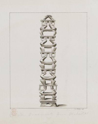 Gesneden ornament uit Otaheite, uit 