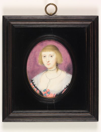 Lady Katherine Manners, Hertogin van Buckingham (aquarel op perkament) door Alexander Cooper