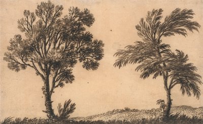 Studie van Twee Wilgen door Alexander Cozens
