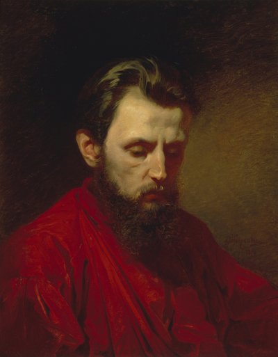 Portret van de schilder Vyacheslav Grigoryevich Schwarz 1838-1869, 1870 door Alexander Dmitrievich Litovchenko