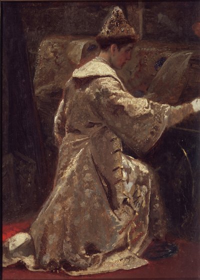 Tsaar Alexis I Mikhailovich van Rusland 1629-1676, voor 1886 door Alexander Dmitrievich Litovchenko