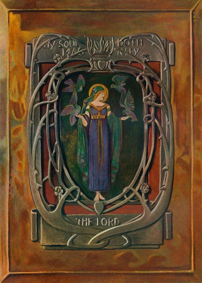 Emaille Plaque door Alexander Fisher, c. 1898 door Alexander Fisher