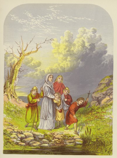 Christiana en haar kinderen arriveren bij het Moeras van Wanhoop door Alexander Francis Lydon