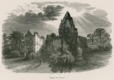Dryburgh Abbey, vanuit het oosten door Alexander Francis Lydon