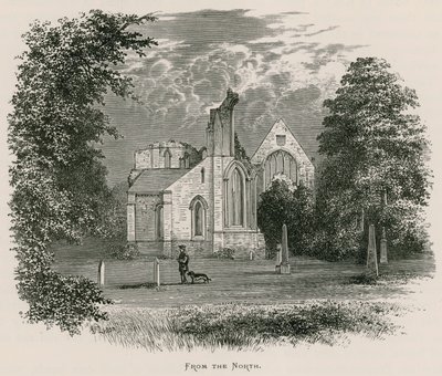 Dryburgh Abbey, vanuit het noorden door Alexander Francis Lydon