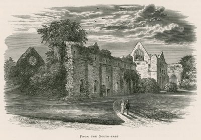 Dryburgh Abbey, vanuit het zuidoosten door Alexander Francis Lydon