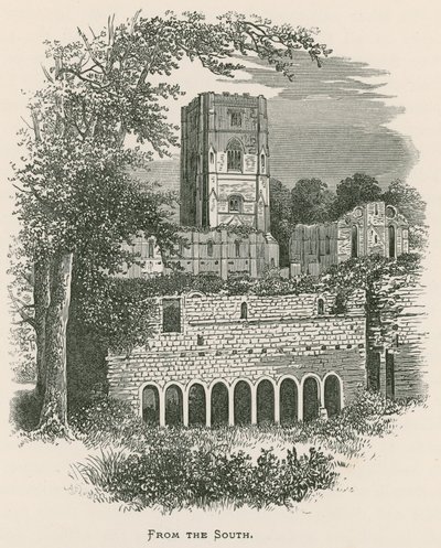 Fountains Abbey, vanuit het zuiden door Alexander Francis Lydon