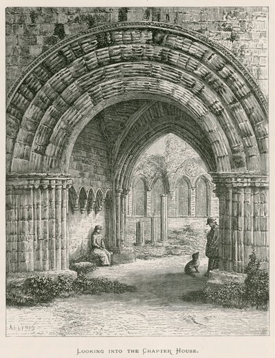 Furness Abbey, Kijken in de Kapittelzaal door Alexander Francis Lydon