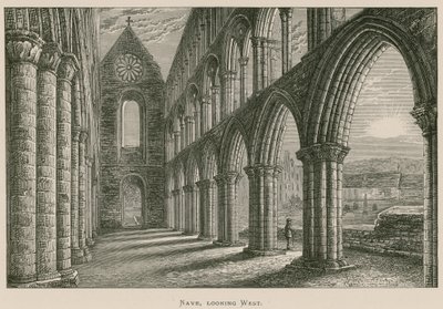 Jedburgh Abdij, Schip, kijkend naar het Westen door Alexander Francis Lydon