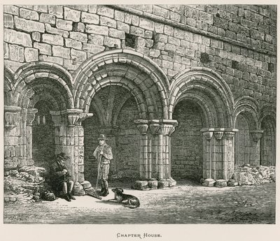 Kirkstall Abbey, kapittelzaal door Alexander Francis Lydon