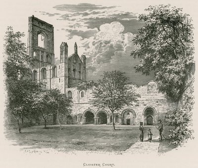 Kirkstall Abdij, Kloostergang Hof door Alexander Francis Lydon