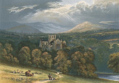 Melrose Abbey door Alexander Francis Lydon