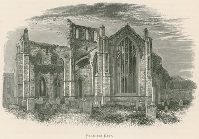 Melrose Abbey, vanuit het Oosten door Alexander Francis Lydon