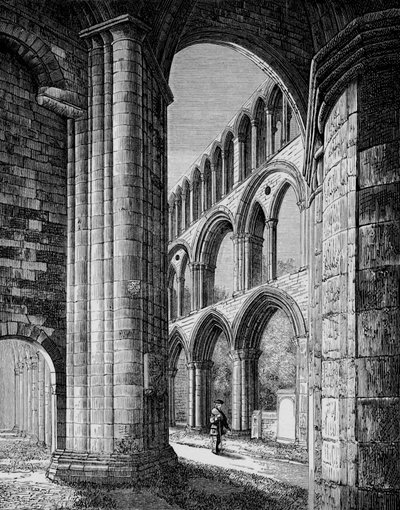 Schip, vanaf Zuidbeuk, Jedburgh Abbey, ca. 1880, 1897 door Alexander Francis Lydon