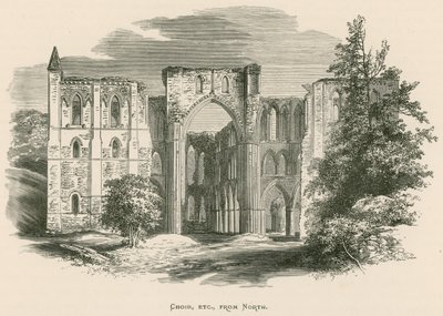 Rievaulx Abbey, koor, etc., vanuit het noorden door Alexander Francis Lydon