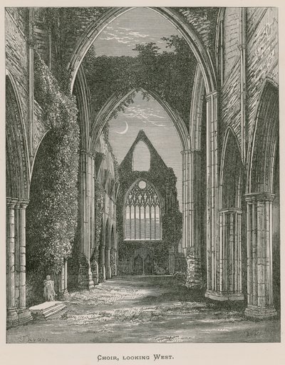 Tintern Abbey, koor, kijkend naar het westen door Alexander Francis Lydon