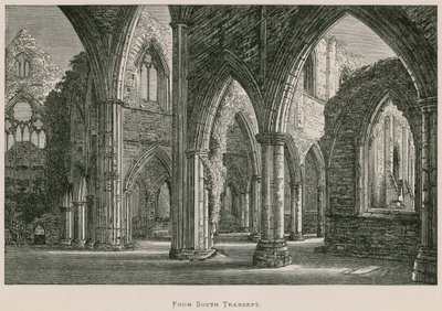 Tintern Abbey, vanuit het zuidelijke transept door Alexander Francis Lydon