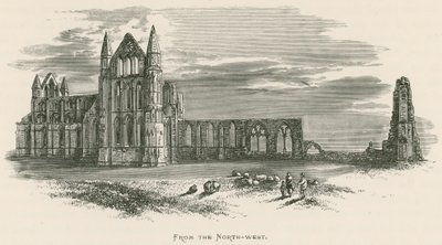 Whitby Abbey, vanuit het noordwesten door Alexander Francis Lydon