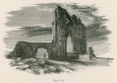 Whitby Abbey, westkant door Alexander Francis Lydon
