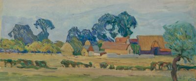 Een boerderij in Engeland door Alexander Fyodorovich Gaush