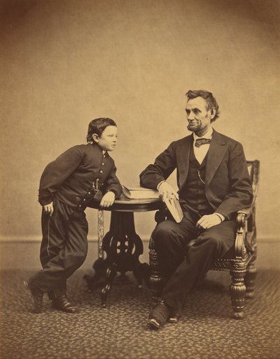 Abraham Lincoln en Zijn Tweede Zoon Thomas (Tad) door Alexander Gardner