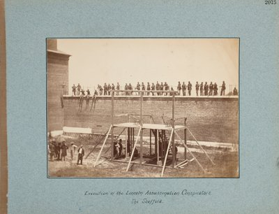Executie van de Samenzweerders van de Moord op Lincoln. Het Schavot door Alexander Gardner