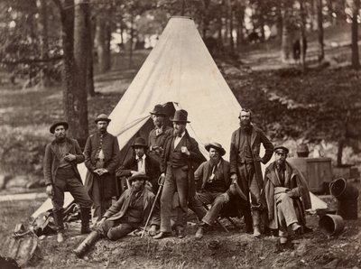 Groep Gidsen voor het Leger van de Potomac door Alexander Gardner