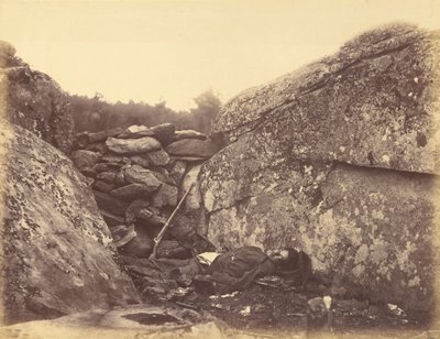 Huis van een Rebel Scherpschutter, Gettysburg door Alexander Gardner