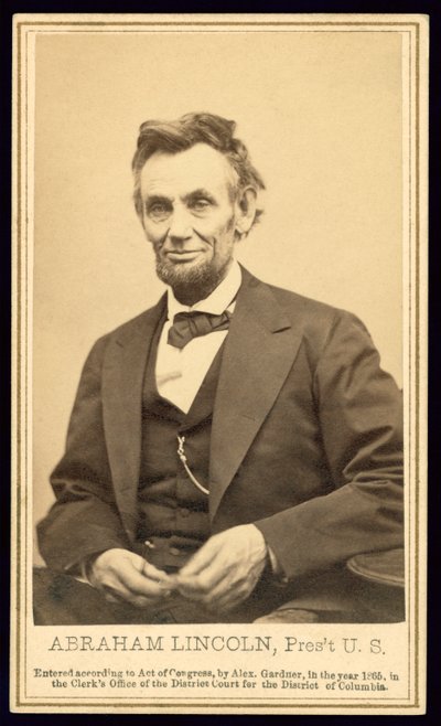 Portret van Lincoln door Alexander Gardner door Alexander Gardner
