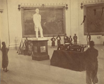 Thaddeus Stevens opgebaard in de Rotunda van het Capitool in Washington, 1867 door Alexander Gardner