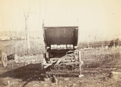 Zonder titel, [Veldtelegraaf batterijwagen] door Alexander Gardner
