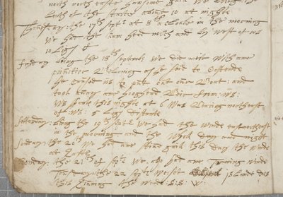 Journal van Alexander Gillespie, detail, 1674 door Alexander Gillespie